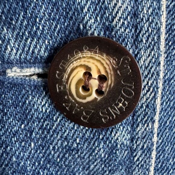 Vintage St. John’s Bay Denim Embroidered Patchwork Barn Jacket - Picture 12 of 12